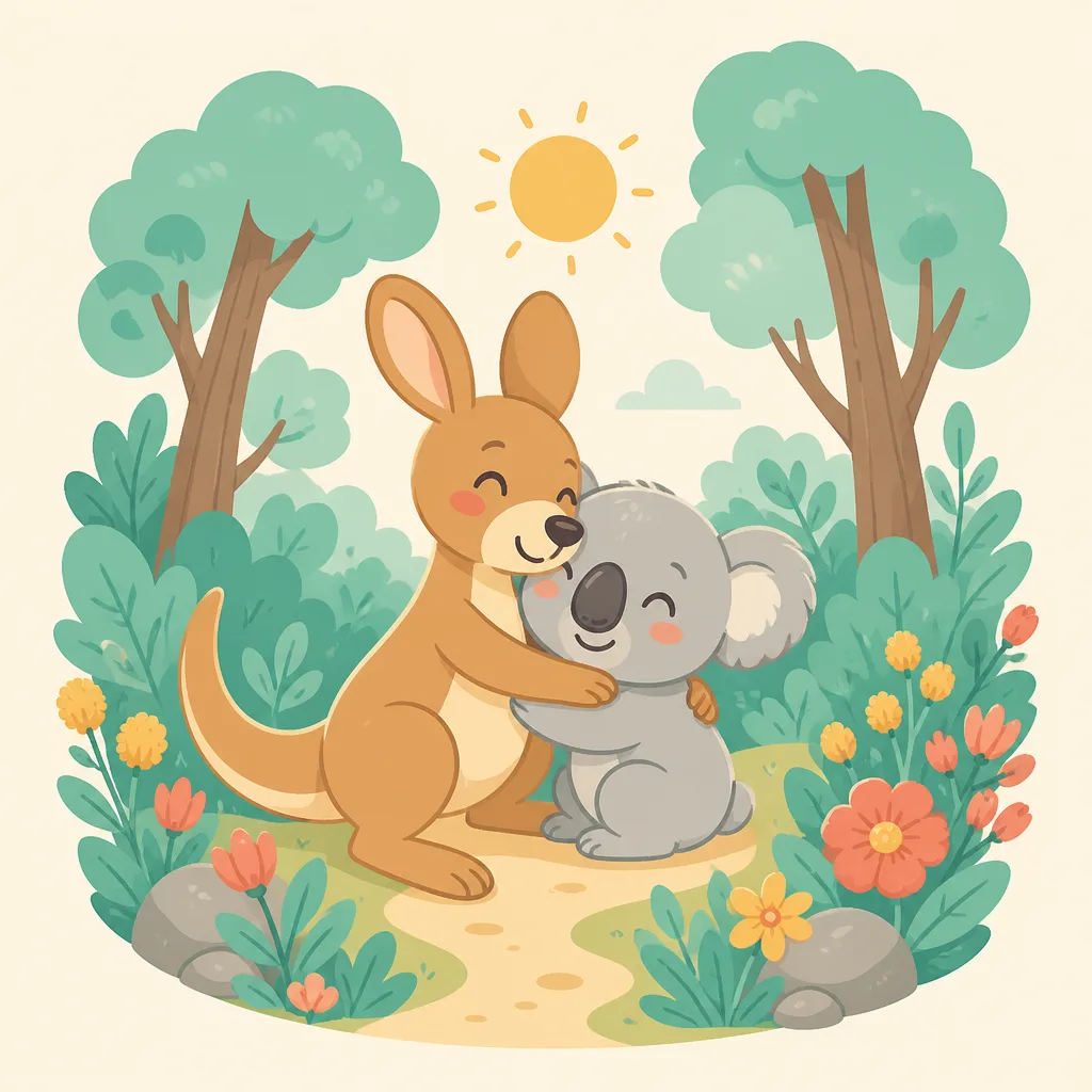 Cover illustration for Roo Finds a Friend